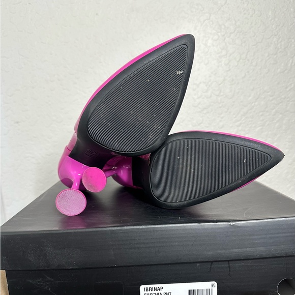 INC International Concepts Hot Pink Patent Pointed Toe Ankle Boots - Picture 3 of 4